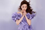 刘亦菲 紫色礼服裙子 美女图片壁纸